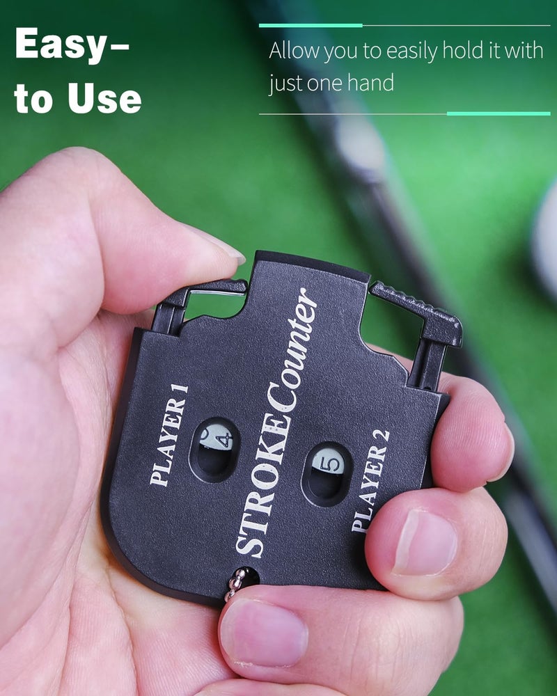 GreenHaven Mini Golf Score Shot Stroke Counter Clicker with Dial Resetting Tool/Key Chain for Golf Game Scorekeeper Portable 2 Digit Outdoor Sport Scoreboard for Putts (2 Pack) - Image 2
